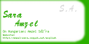 sara amzel business card
